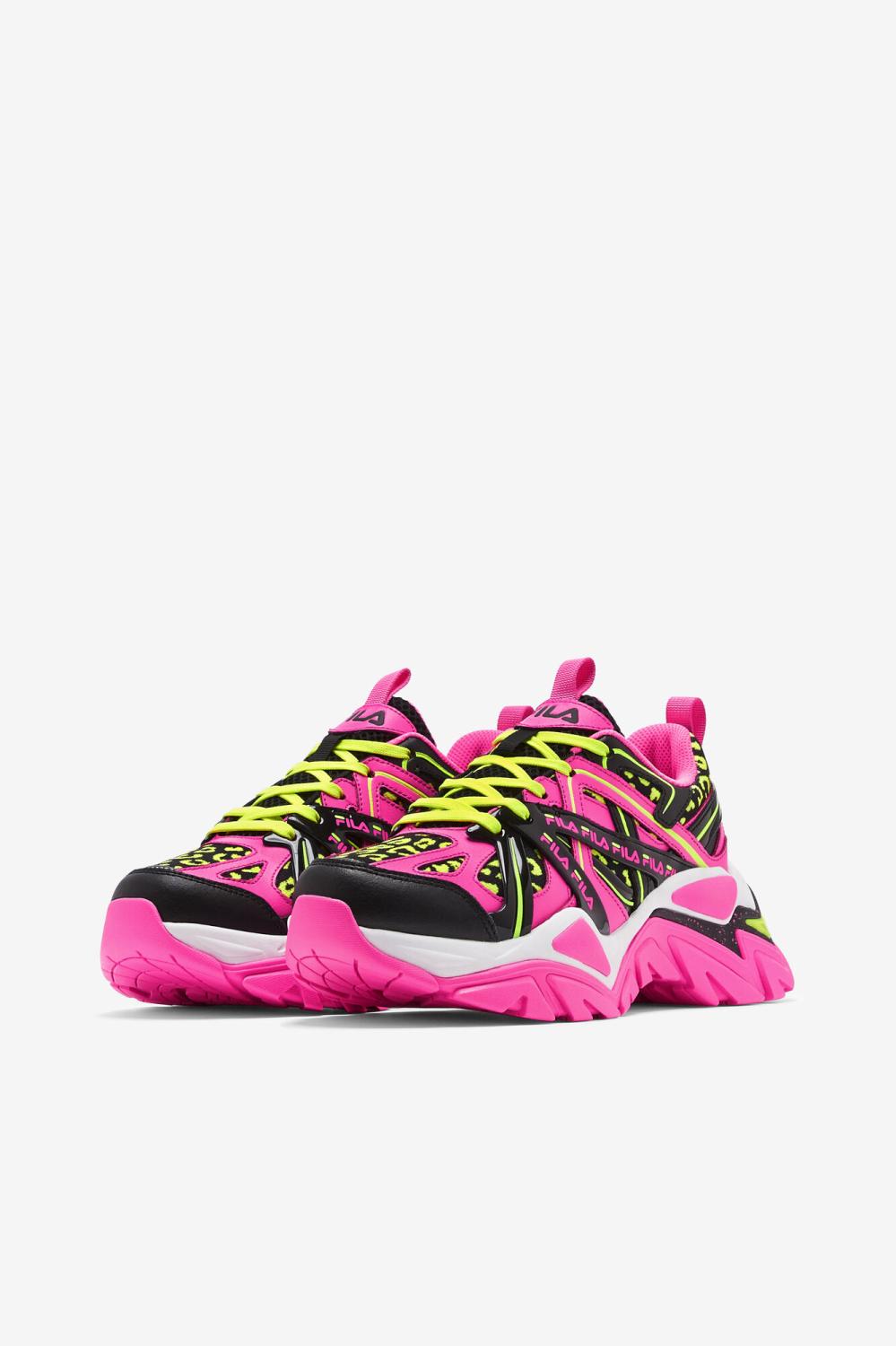 Women Sneakers &amp; Lifestyle | FILA Women's Electrove 2 652 KNOCKOUT PINK / BLACK / WHITE