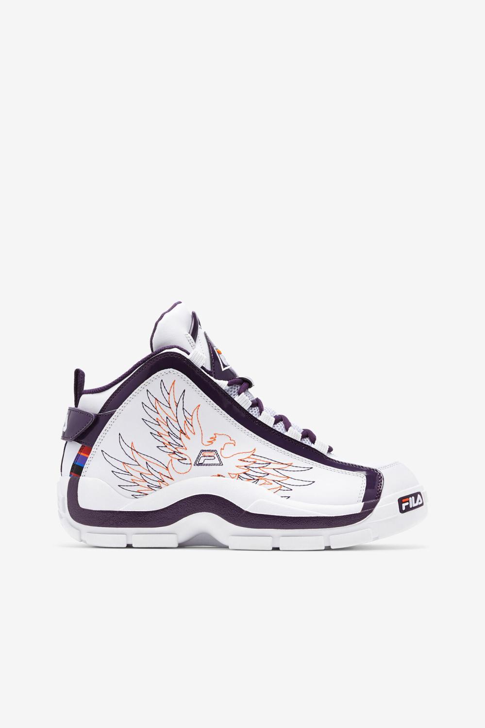Women Sneakers &amp; Lifestyle | FILA Women's Grant Hill 2 History 133 WHITE / PURPLE PENNANT / VIBRANT ORANGE