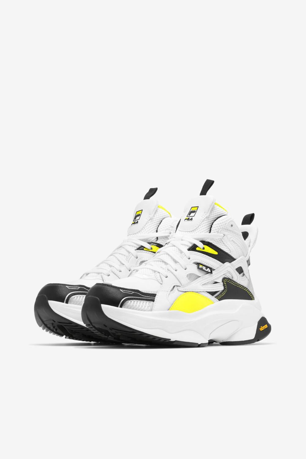 Women Sneakers &amp; Lifestyle | FILA Women's Hallasan Mid Premium 115 WHITE / BLACK / LEMON TONIC