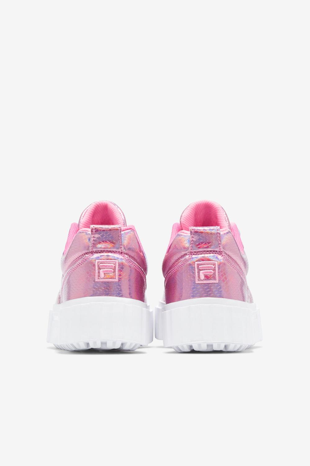 Women Sneakers &amp; Lifestyle | FILA Women's Sandblast Iridescent Snake 668 COTTON CANDY / WHITE / COTTON CANDY