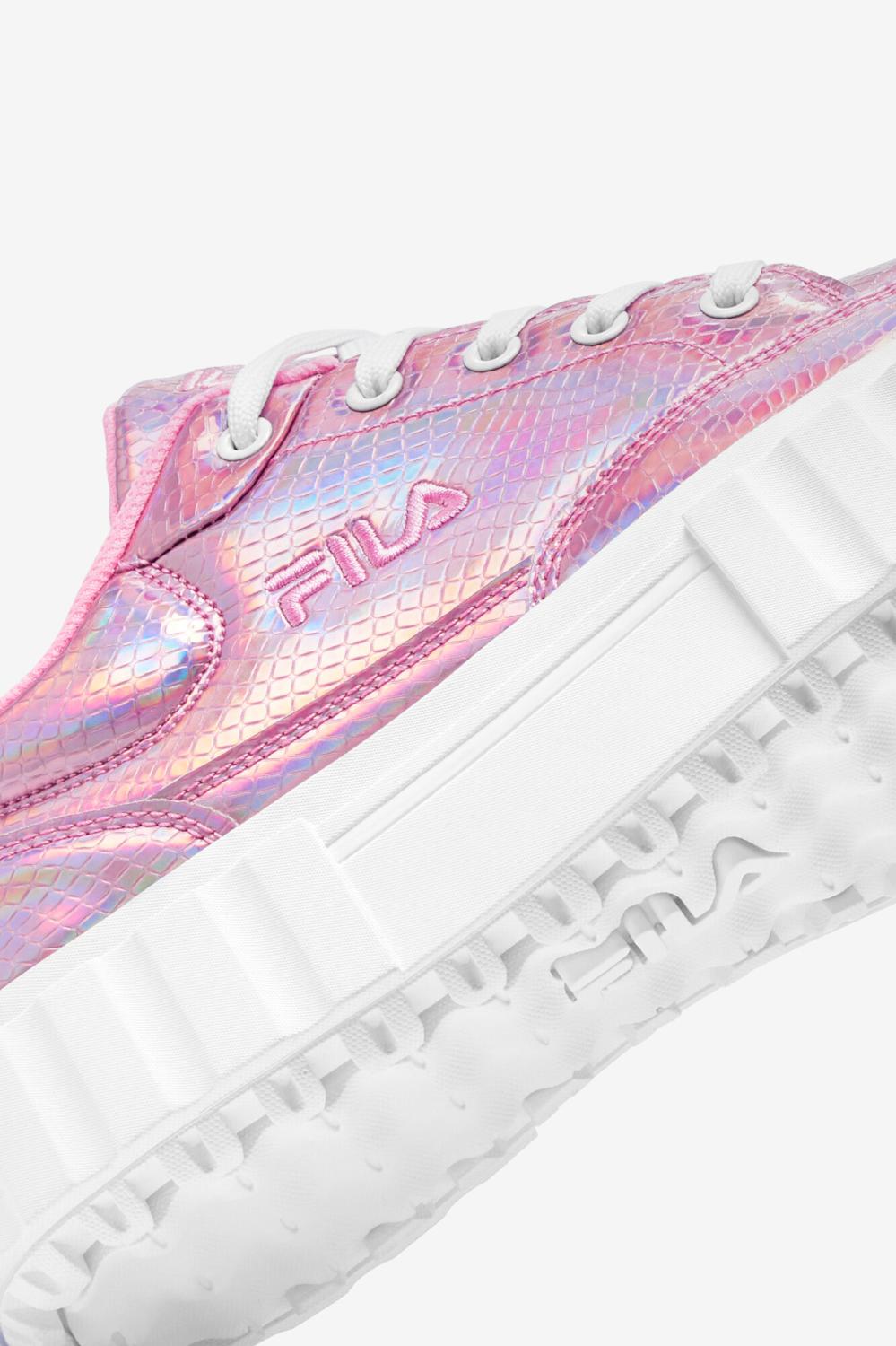 Women Sneakers &amp; Lifestyle | FILA Women's Sandblast Iridescent Snake 668 COTTON CANDY / WHITE / COTTON CANDY