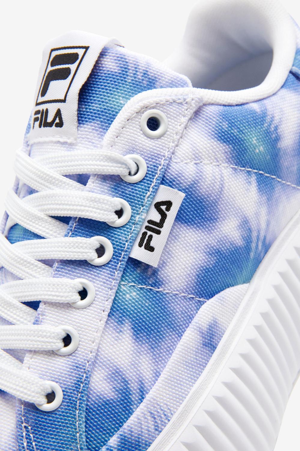 Women Sneakers &amp; Lifestyle | FILA Women's Sandblast Oversole Tie Dye 421 BRIGHT COBALT / STORM BLUE / WHITE