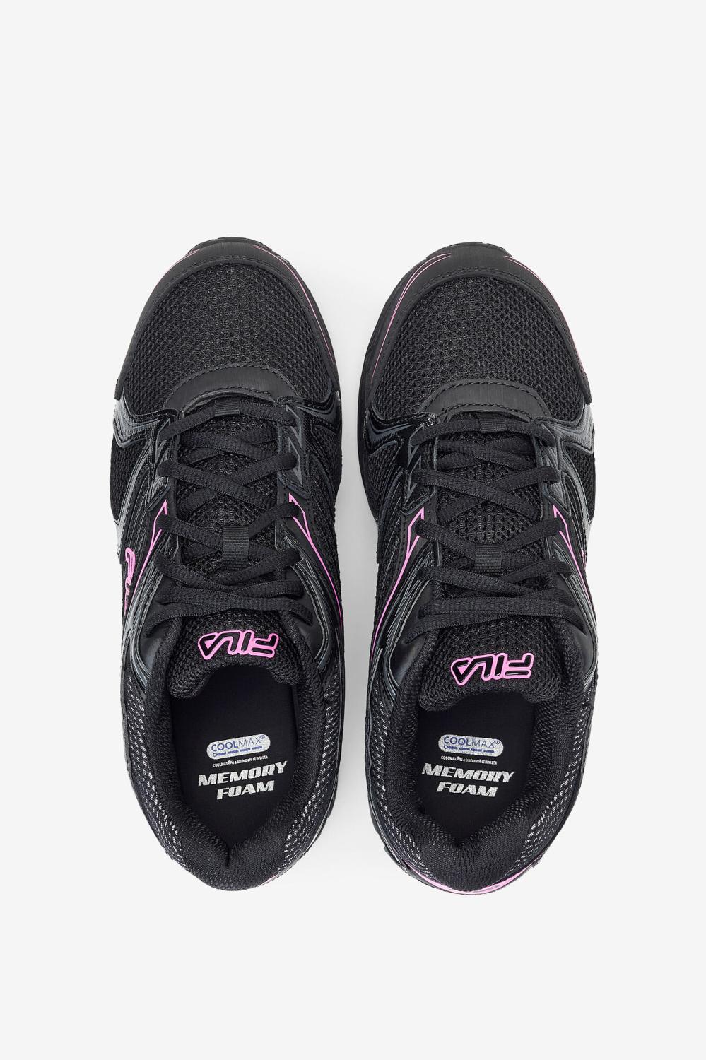 Women Steel Toe Shoes | FILA Women's Memory Reckoning 8 Slip Resistant Steel Toe Shoe 973 BLACK / BLACK / KNOCKOUT PINK