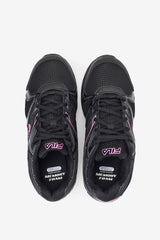 Women Steel Toe Shoes | FILA Women's Memory Reckoning 8 Slip Resistant Steel Toe Shoe 973 BLACK / BLACK / KNOCKOUT PINK
