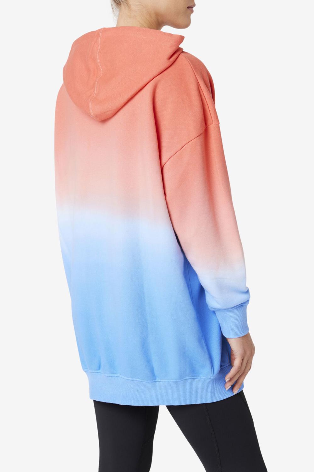 Women Sweatshirts &amp; Hoodies | FILA Destiny Oversized Hoodie 880 CADMIUM ORANGE / CHARISMA / CAYENNE