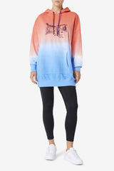 Women Sweatshirts &amp; Hoodies | FILA Destiny Oversized Hoodie 880 CADMIUM ORANGE / CHARISMA / CAYENNE