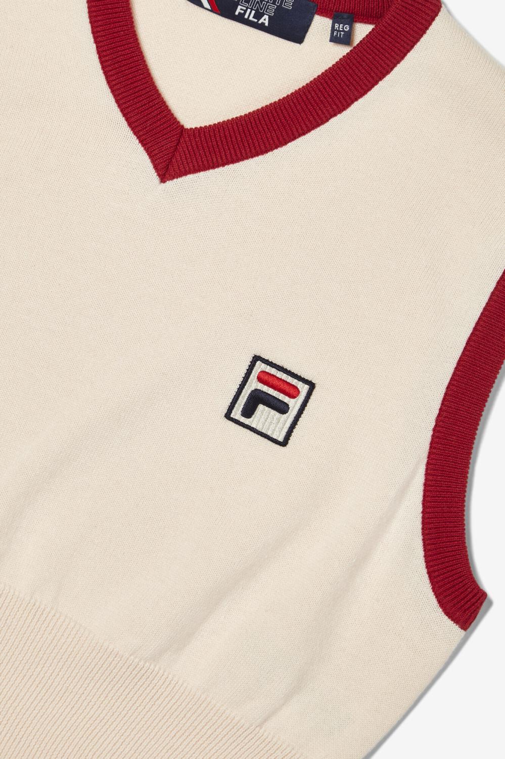 Women Sweatshirts &amp; Hoodies | FILA Heritage Crop Sweater Vest 120 CREAM