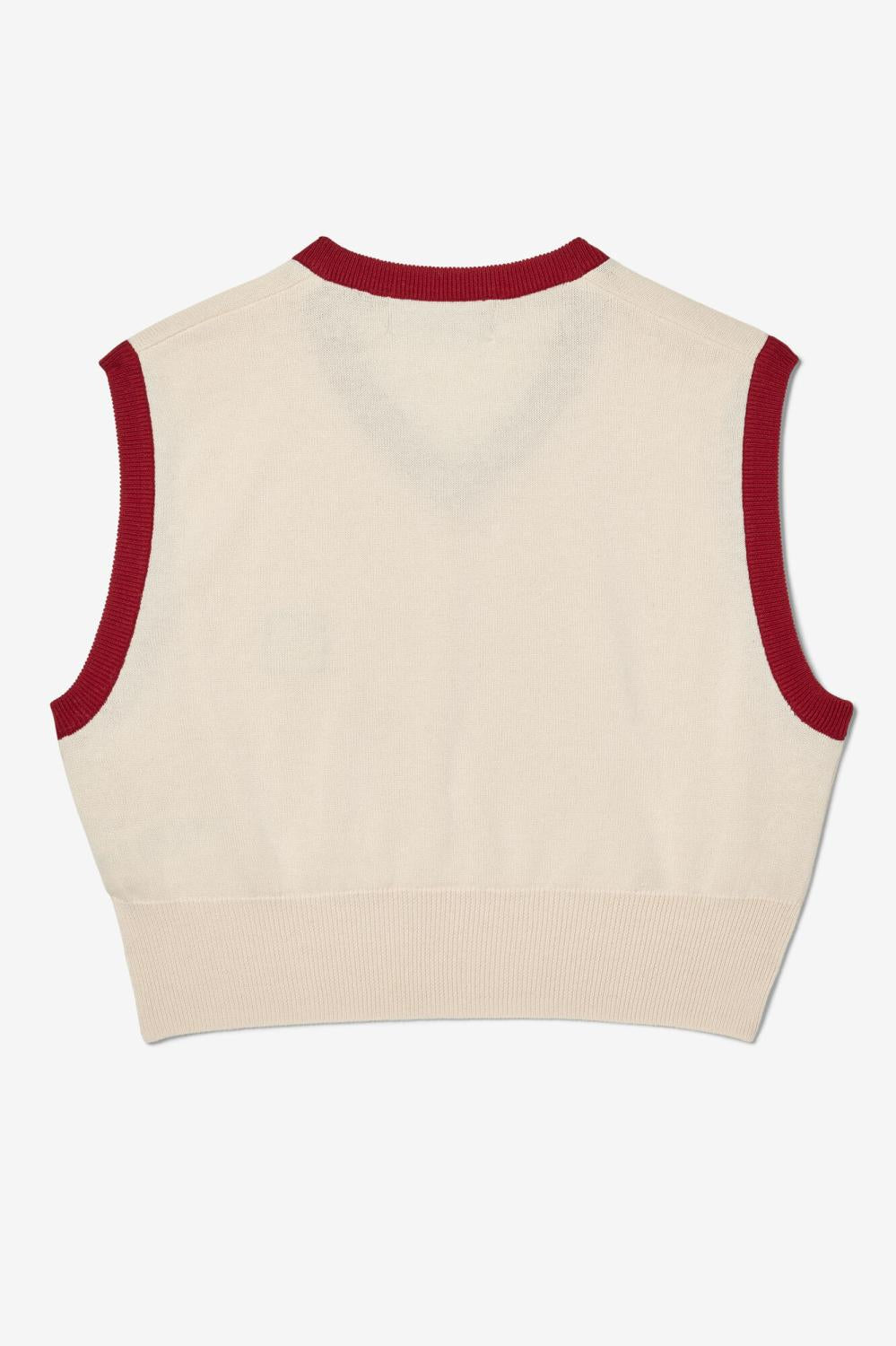 Women Sweatshirts &amp; Hoodies | FILA Heritage Crop Sweater Vest 120 CREAM