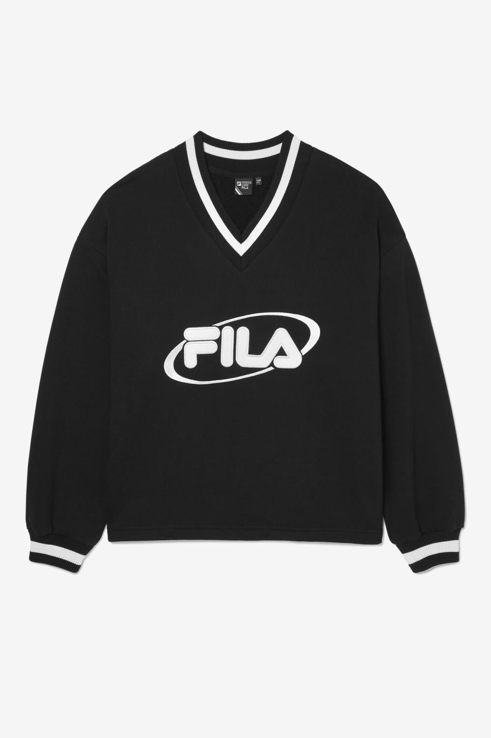Women Sweatshirts &amp; Hoodies | FILA Heritage Oversized V-Neck Pullover
