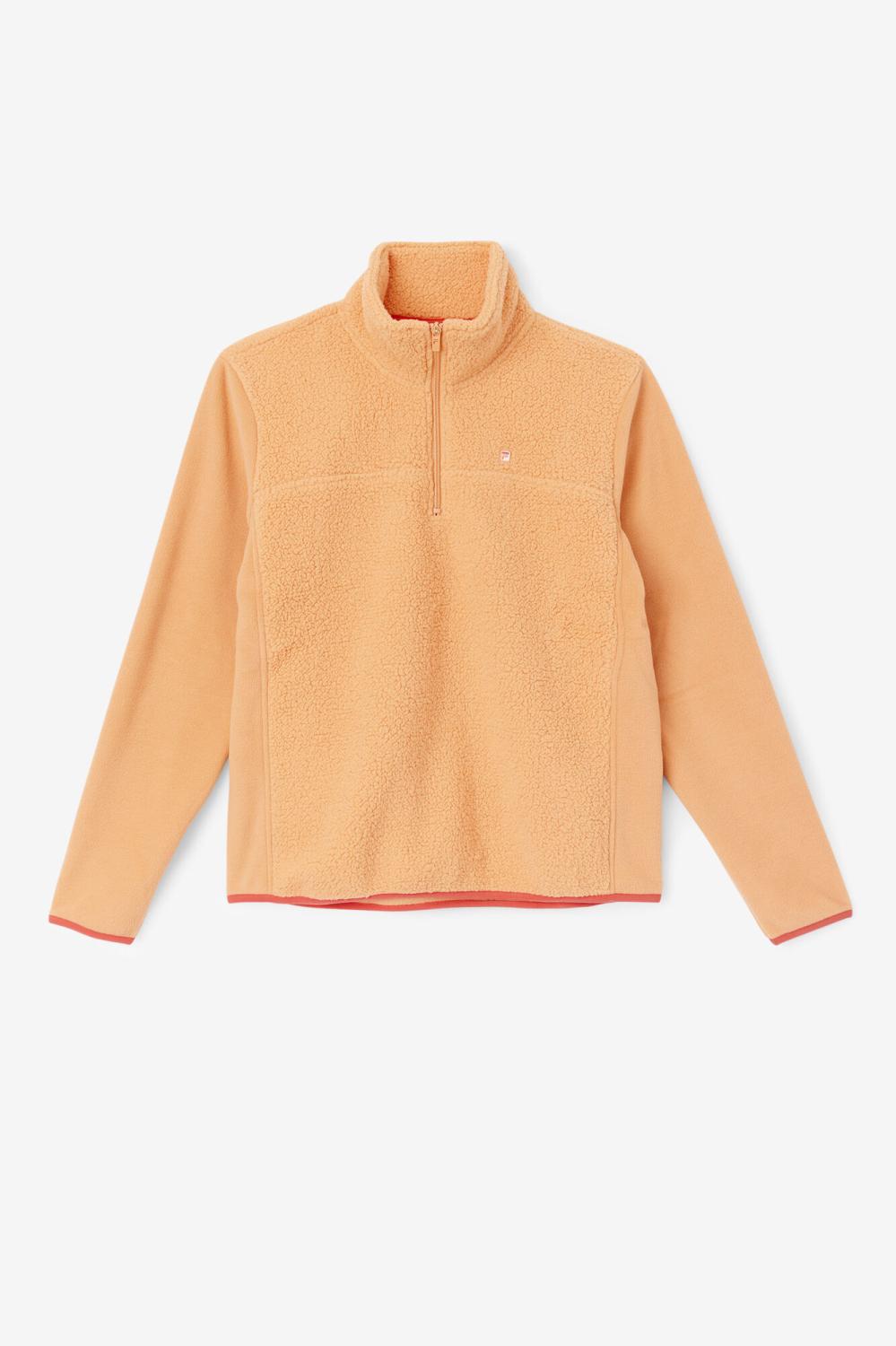 Women Sweatshirts &amp; Hoodies | FILA Meadow Quarter Zip Pullover 880 CADMIUM ORANGE / CAYENNE