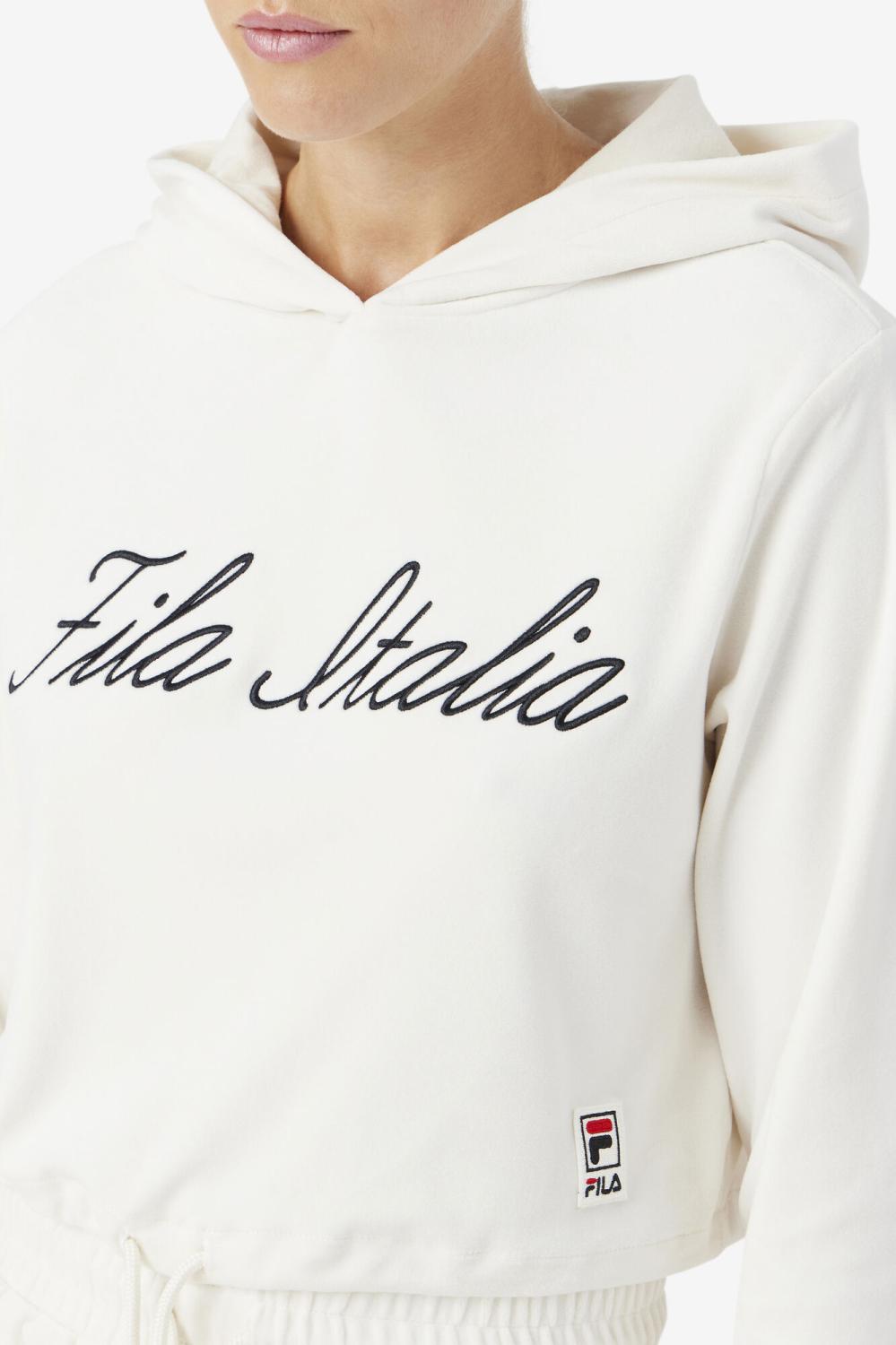 Women Sweatshirts &amp; Hoodies | FILA Sofia Hoodie 132 GARDENIA / BLACK