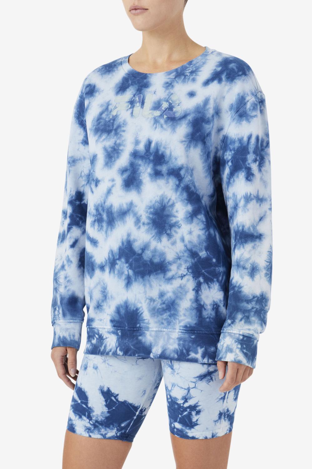 Women Sweatshirts &amp; Hoodies | FILA Uplee Crew 436 MAJOLICA BLUE / PUMICE STONE