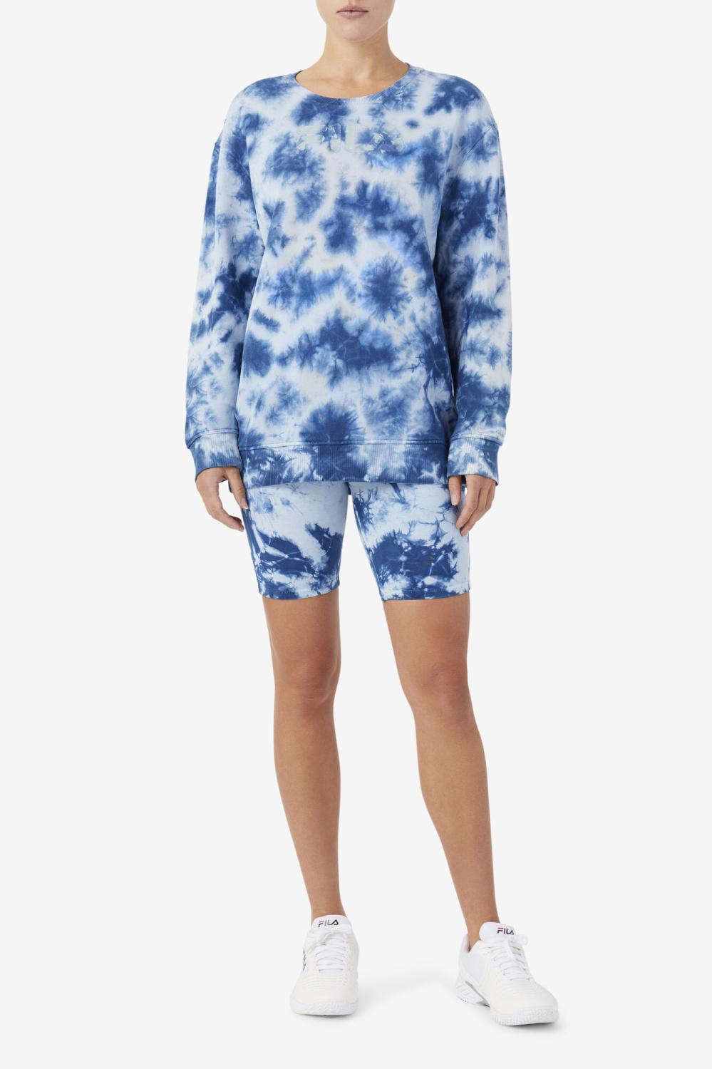 Women Sweatshirts &amp; Hoodies | FILA Uplee Crew 436 MAJOLICA BLUE / PUMICE STONE