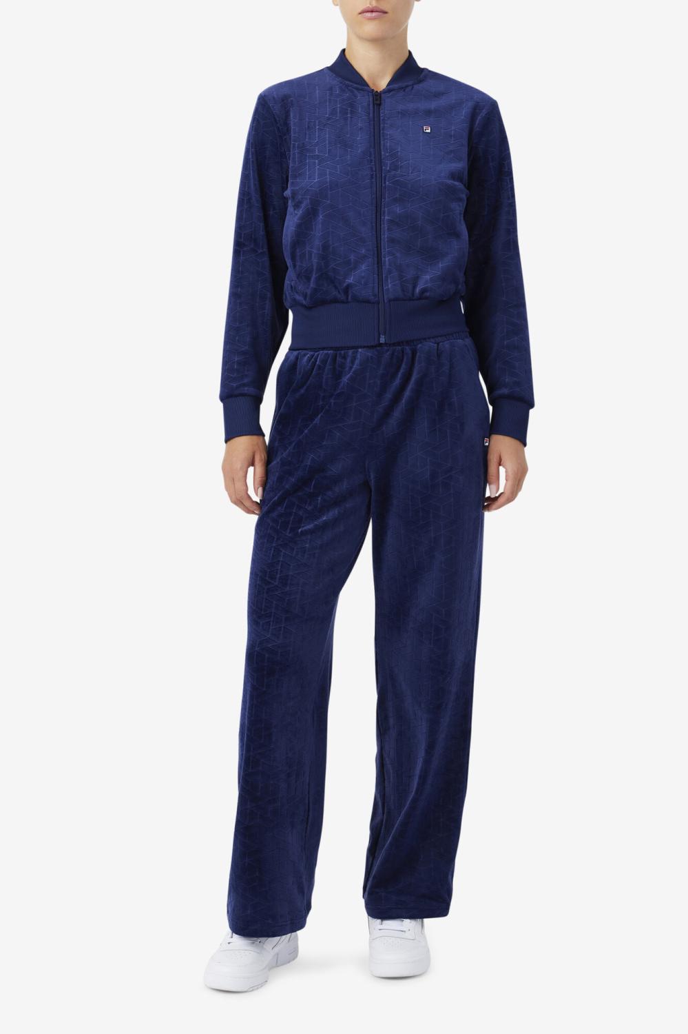 Women Sweatsuits &amp; Tracksuits | FILA Devika Velour Track Pant 410 FILA NAVY