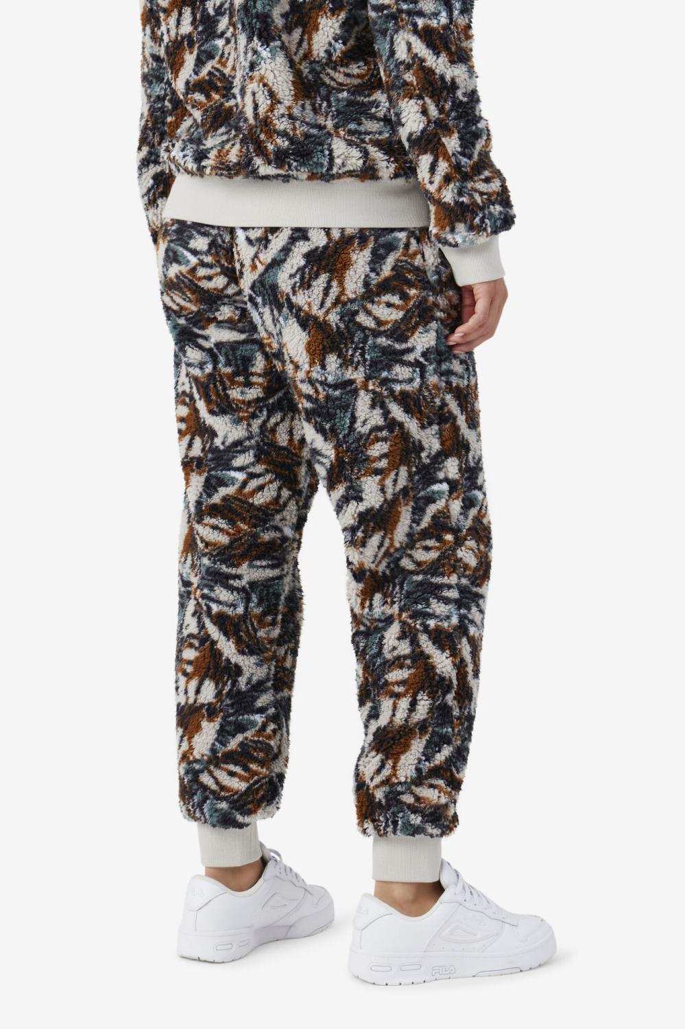 Women Sweatsuits &amp; Tracksuits | FILA Drewe Sherpa Jogger 172 EGRET / STORMY WEATHER / EGRET / DEEP LAKE