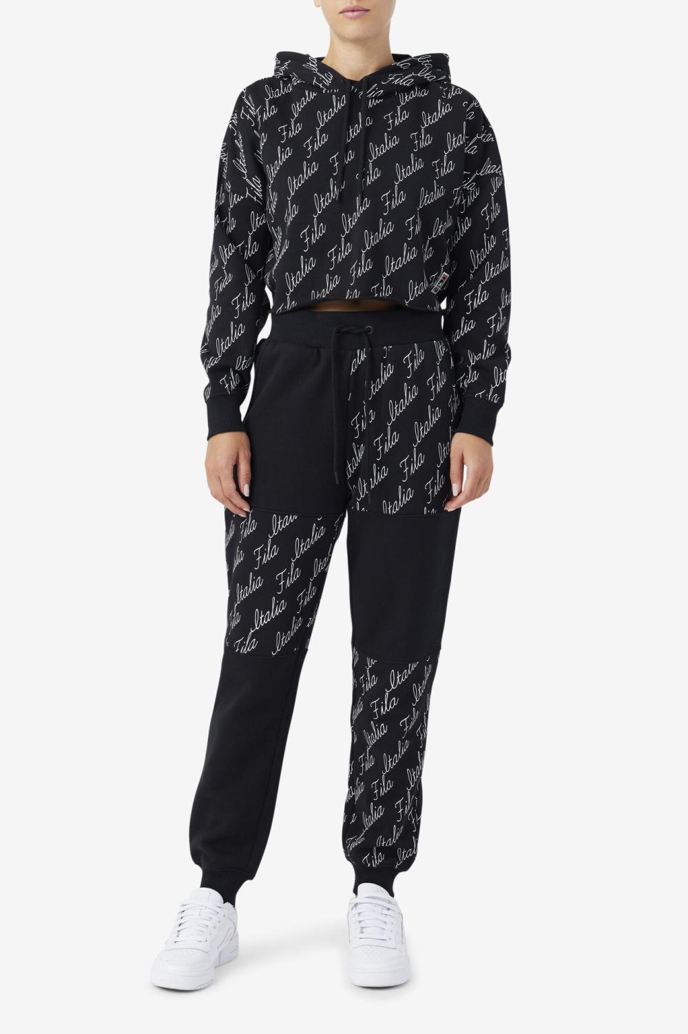 Women Sweatsuits &amp; Tracksuits | FILA Gianna Hoodie 001 BLACK / GARDENIA