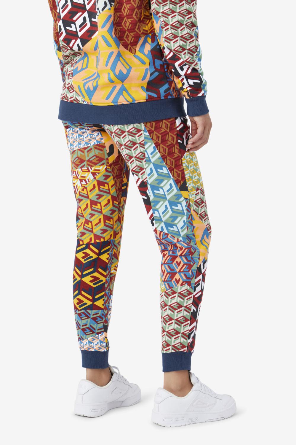 Women Sweatsuits &amp; Tracksuits | FILA Magdalena Jogger 933 MOONLIT OCEAN / RADIANT YELLOW / WHITE PRINT