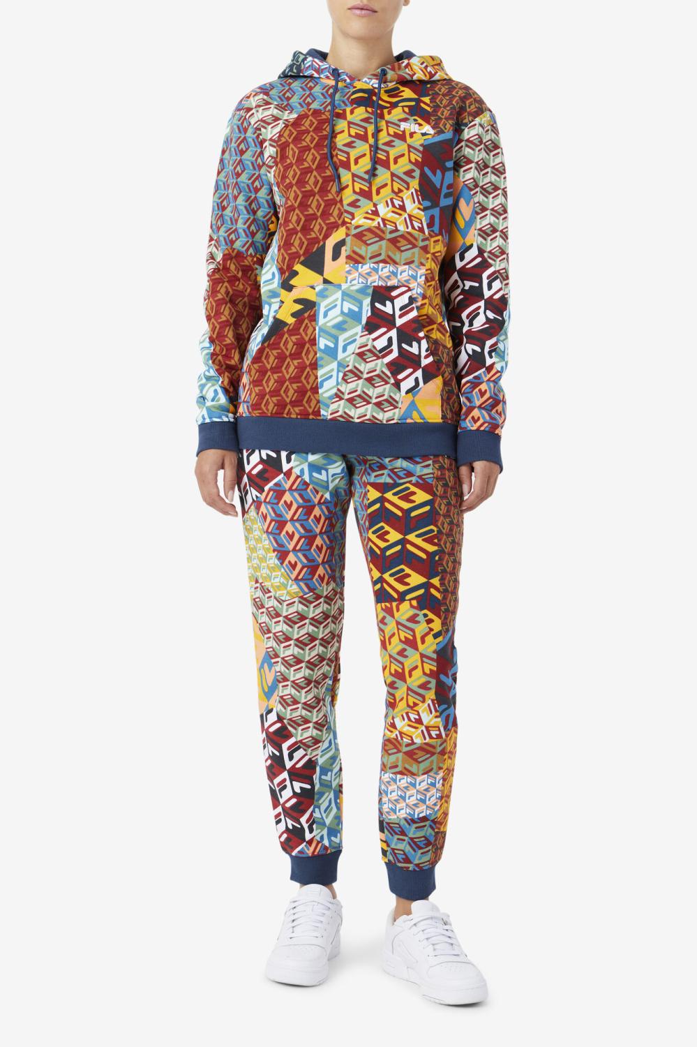 Women Sweatsuits &amp; Tracksuits | FILA Magdalena Jogger 933 MOONLIT OCEAN / RADIANT YELLOW / WHITE PRINT