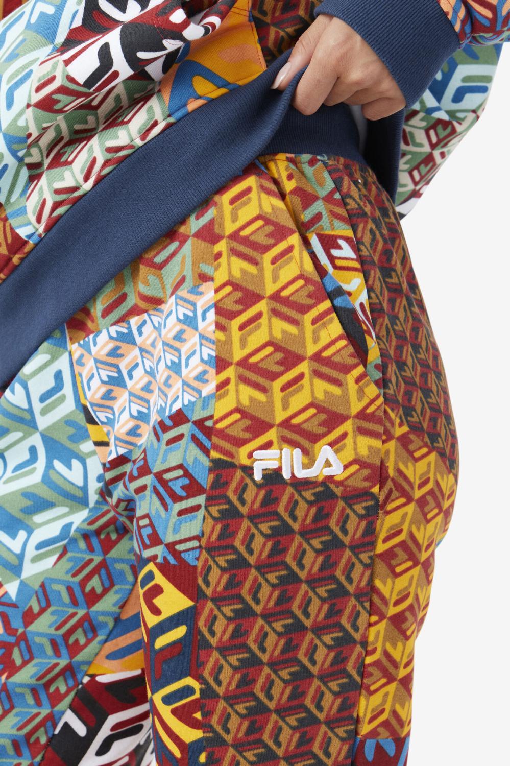 Women Sweatsuits &amp; Tracksuits | FILA Magdalena Jogger 933 MOONLIT OCEAN / RADIANT YELLOW / WHITE PRINT