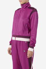 Women Sweatsuits &amp; Tracksuits | FILA Sandy Track Jacket 561 BATON ROUGE / GRAPE WINE / POTPOURRI
