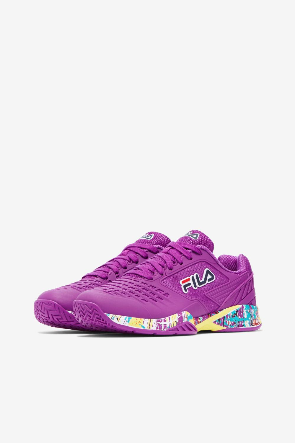 Women Tennis | FILA Women's Axilus 2 Energized 525 PURPLE CACTUS FLOWER / WHITE / LIMELIGHT