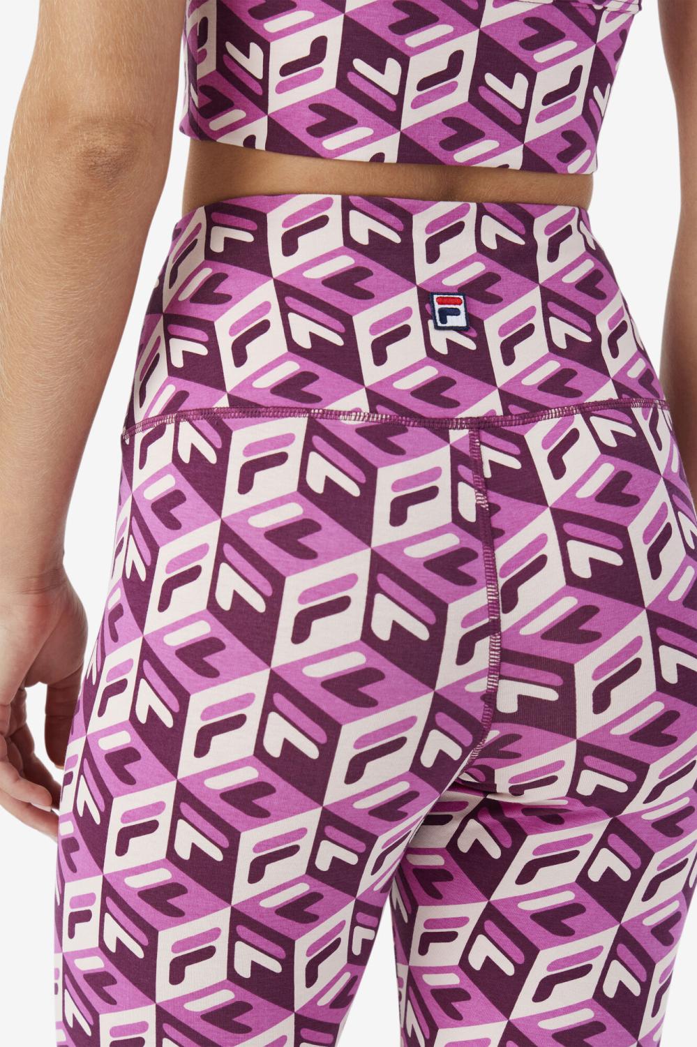 Women Tights &amp; Leggings | FILA Karteras 7/8 Tight 561 BATON ROUGE / POTPOURRI / GRAPE WINE