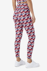 Women Tights &amp; Leggings | FILA Karteras 7/8 Tight 622 FILA RED / FILA NAVY / WHITE