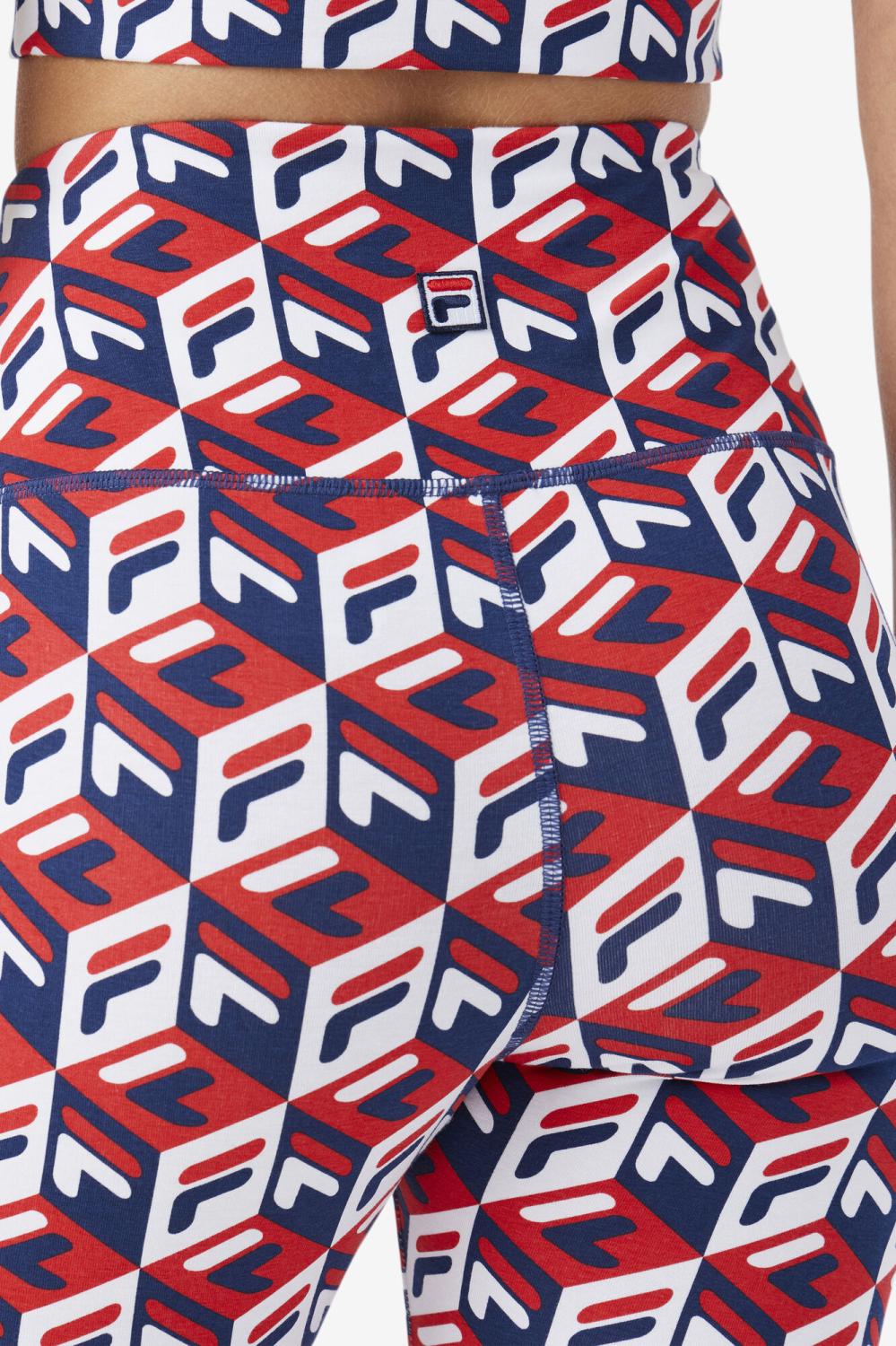 Women Tights &amp; Leggings | FILA Karteras 7/8 Tight 622 FILA RED / FILA NAVY / WHITE