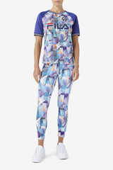 Women Tights &amp; Leggings | FILA Keyla 7/8 Tight 437 GEOPRINT / ORIENT BLUE