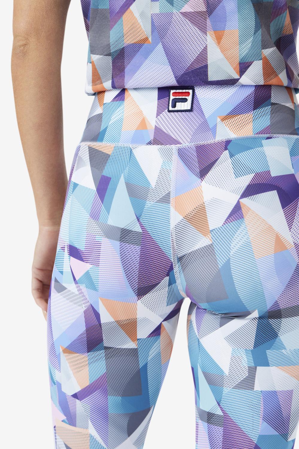 Women Tights &amp; Leggings | FILA Keyla 7/8 Tight 437 GEOPRINT / ORIENT BLUE