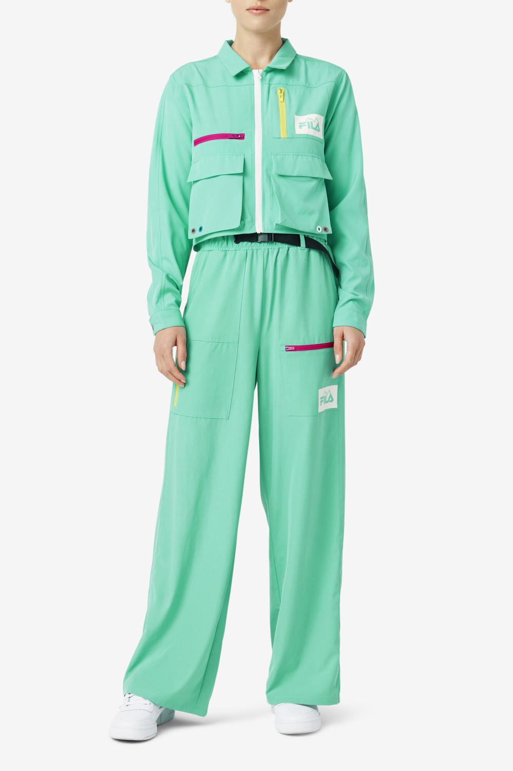 Women Tops &amp; T-Shirts | FILA Alina Zip Shirt 993 MARINE GREEN