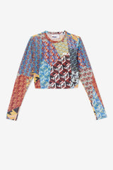 Women Tops &amp; T-Shirts | FILA Birdy Long Sleeve Top 933 MOONLIT OCEAN / RADIANT YELLOW / WHTE