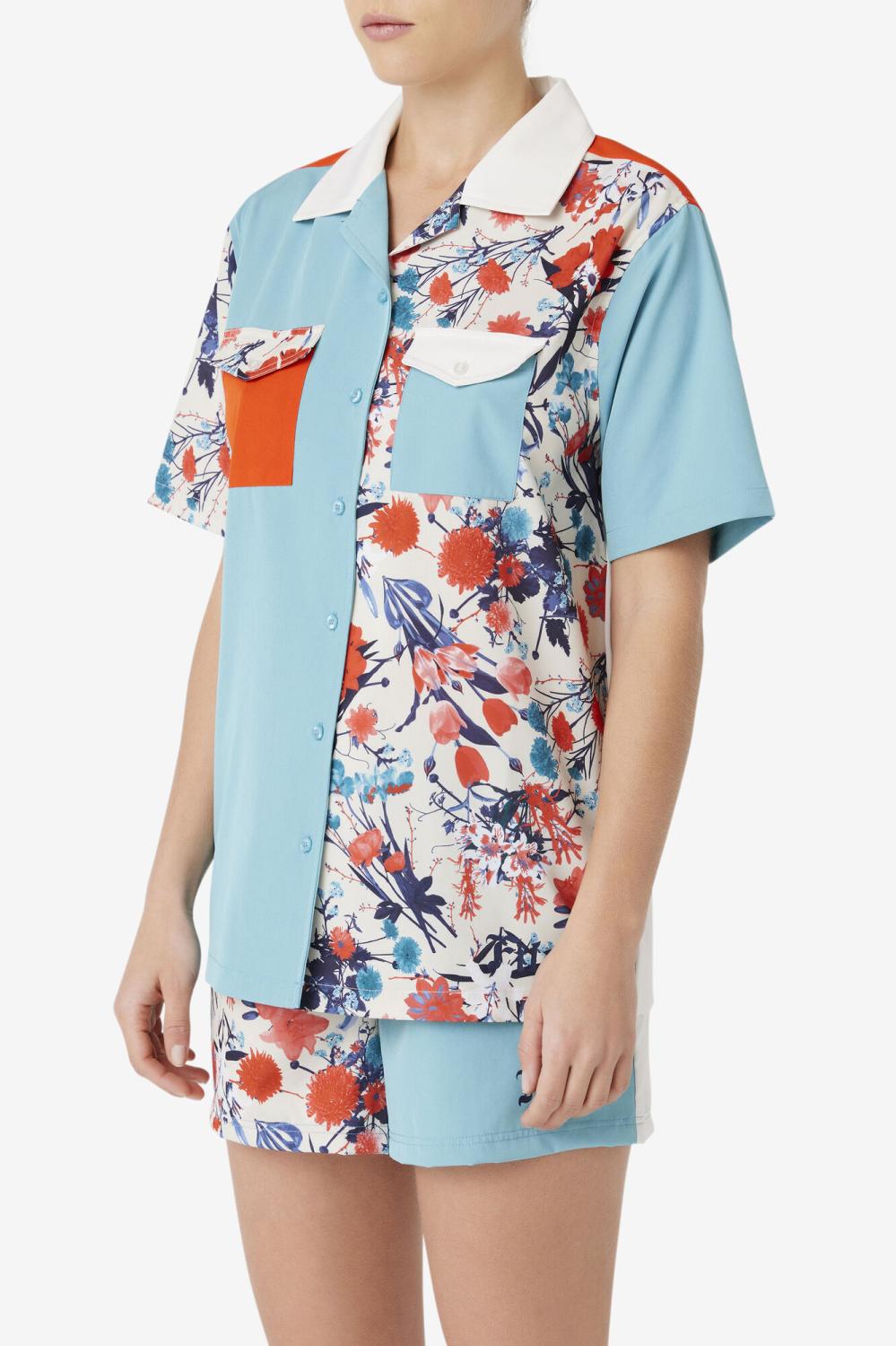 Women Tops &amp; T-Shirts | FILA Delanie Camp Shirt 300 TOFU