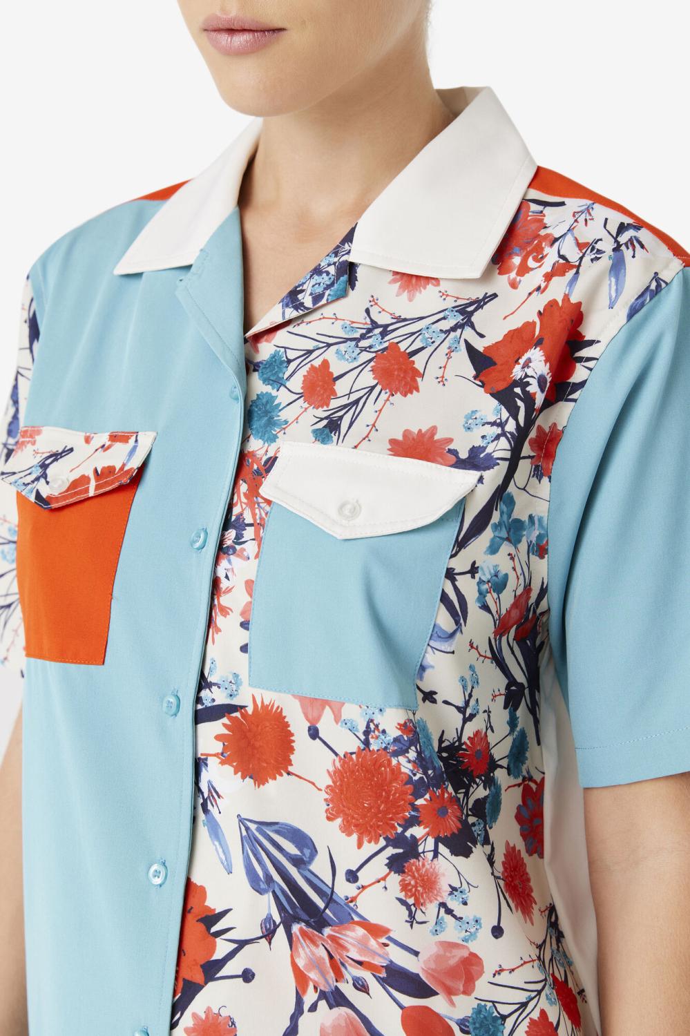 Women Tops &amp; T-Shirts | FILA Delanie Camp Shirt 300 TOFU