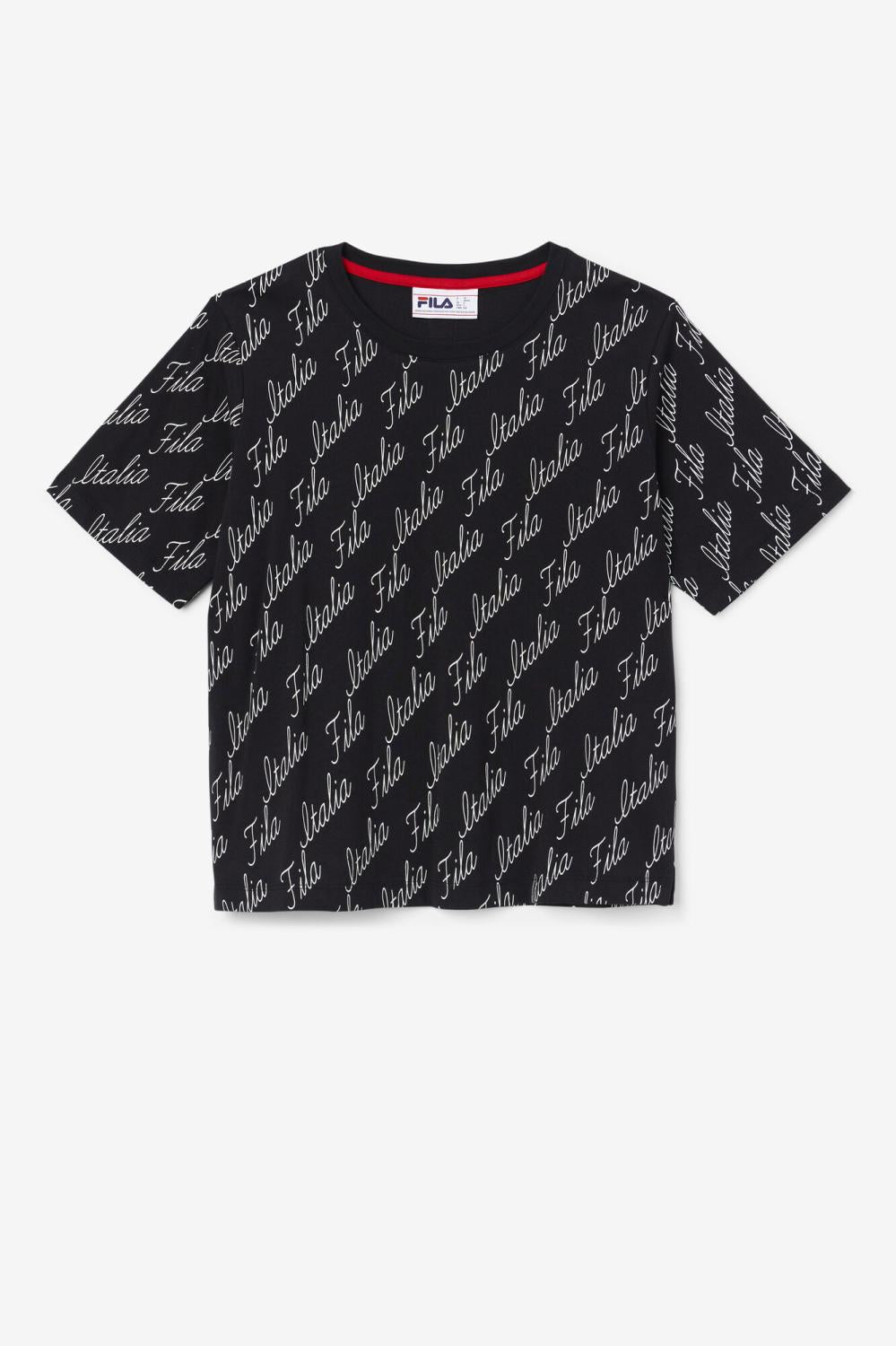 Women Tops &amp; T-Shirts | FILA Elizabeth Tee 001 BLACK / GARDENIA