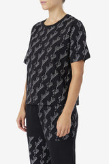 Women Tops &amp; T-Shirts | FILA Elizabeth Tee 001 BLACK / GARDENIA