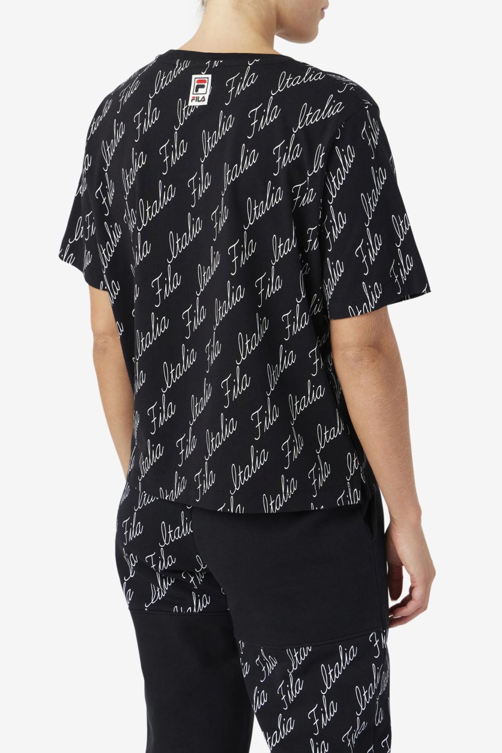 Women Tops &amp; T-Shirts | FILA Elizabeth Tee 001 BLACK / GARDENIA