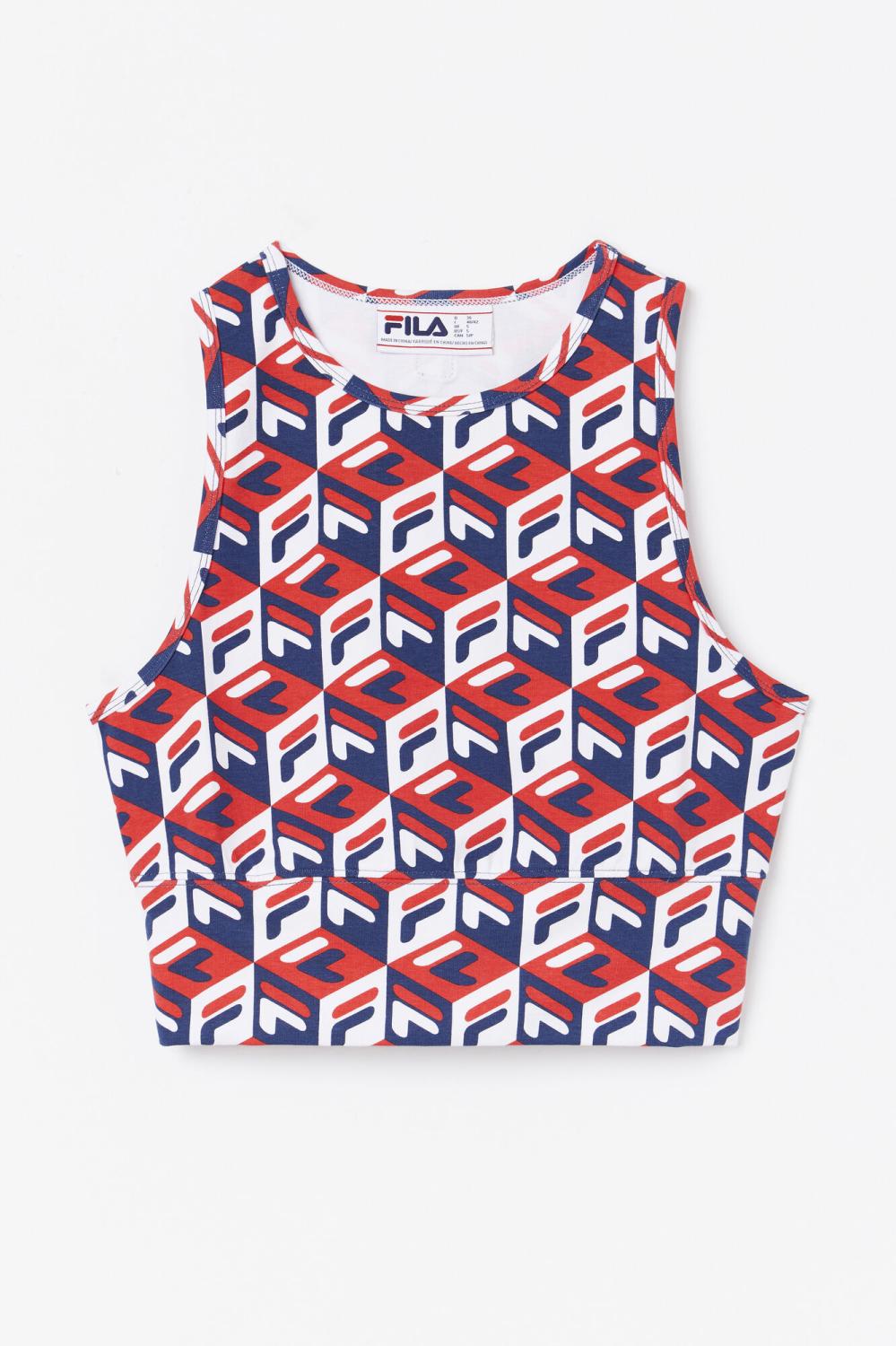 Women Tops &amp; T-Shirts | FILA Emmaline Tank 622 FILA RED / FILA NAVY / WHITE
