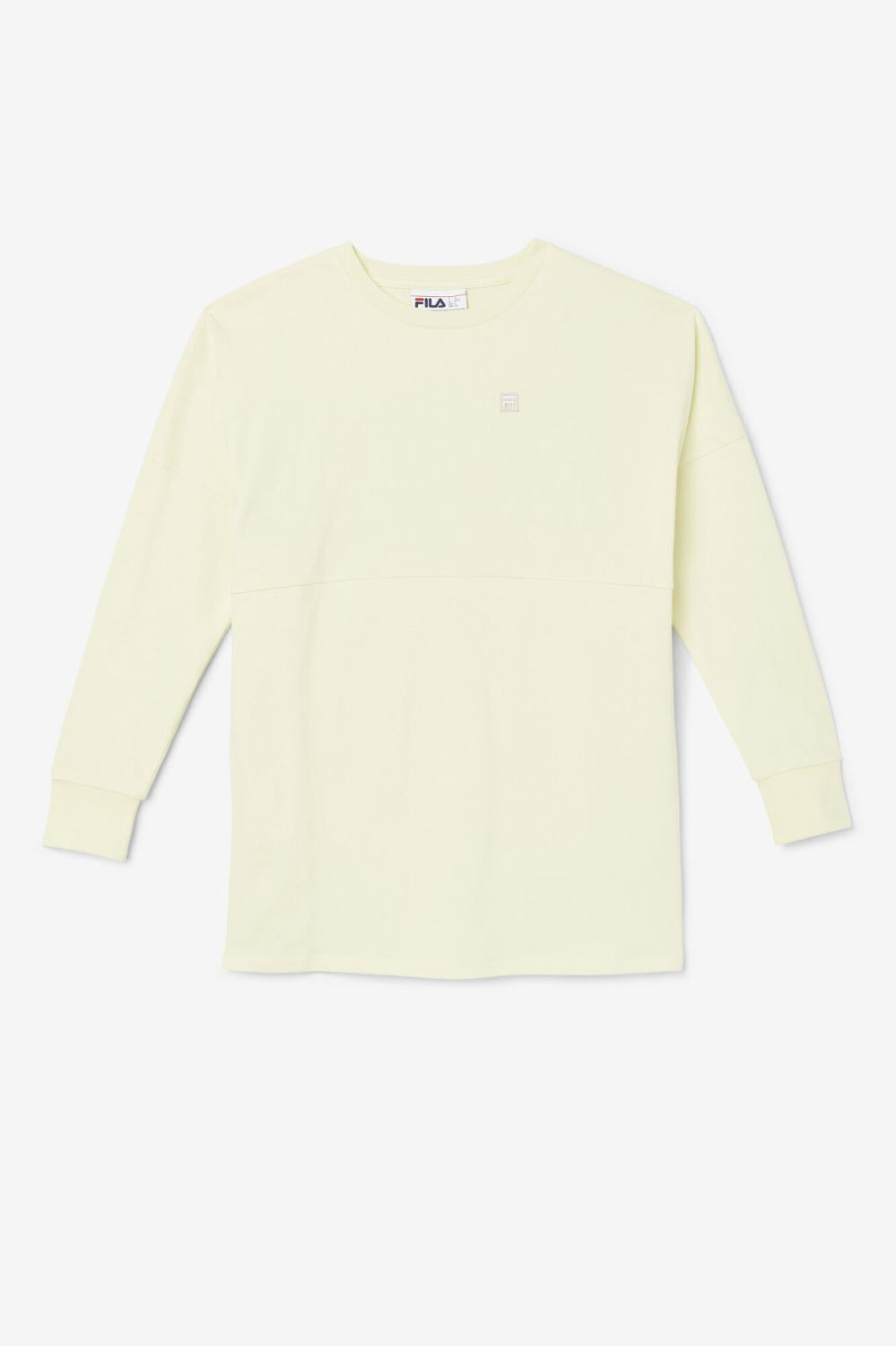 Women Tops &amp; T-Shirts | FILA Janet Oversized Long Sleeve Tee 742 TENDER YELLOW
