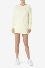 Women Tops &amp; T-Shirts | FILA Janet Oversized Long Sleeve Tee 742 TENDER YELLOW
