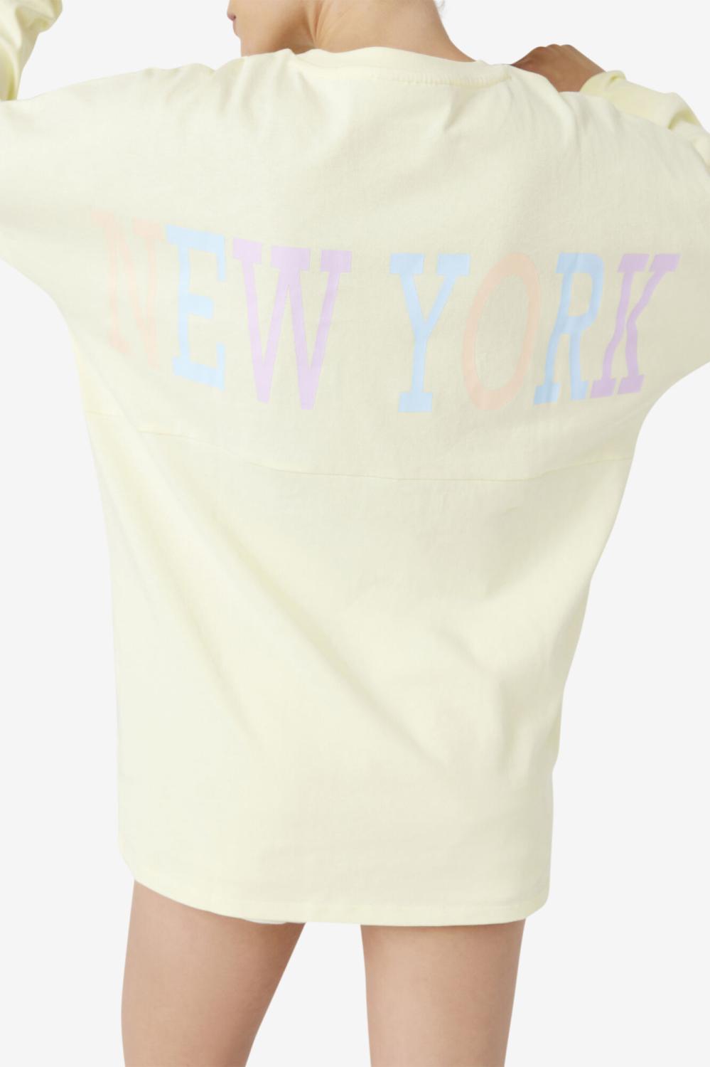 Women Tops &amp; T-Shirts | FILA Janet Oversized Long Sleeve Tee 742 TENDER YELLOW