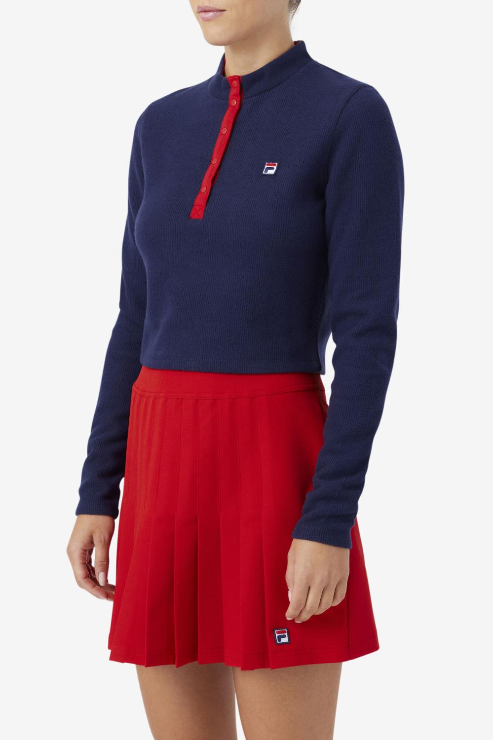 Women Tops &amp; T-Shirts | FILA Josie Half Zip Top 410 FILA NAVY