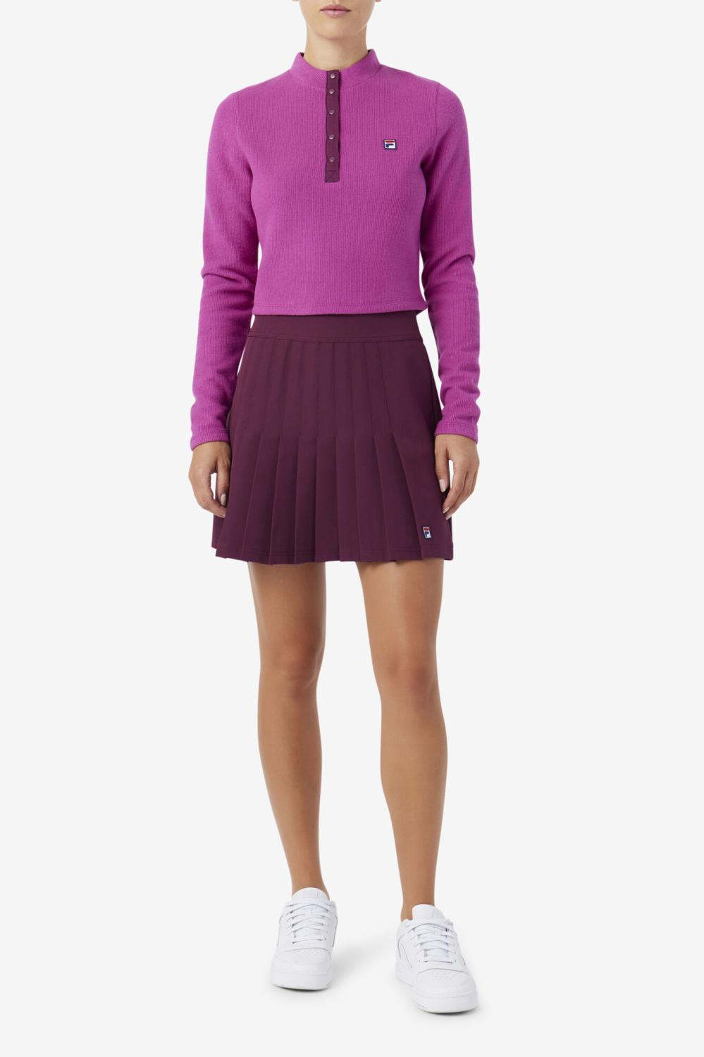 Women Tops &amp; T-Shirts | FILA Josie Half Zip Top 561 BATON ROUGE / POTPOURRI