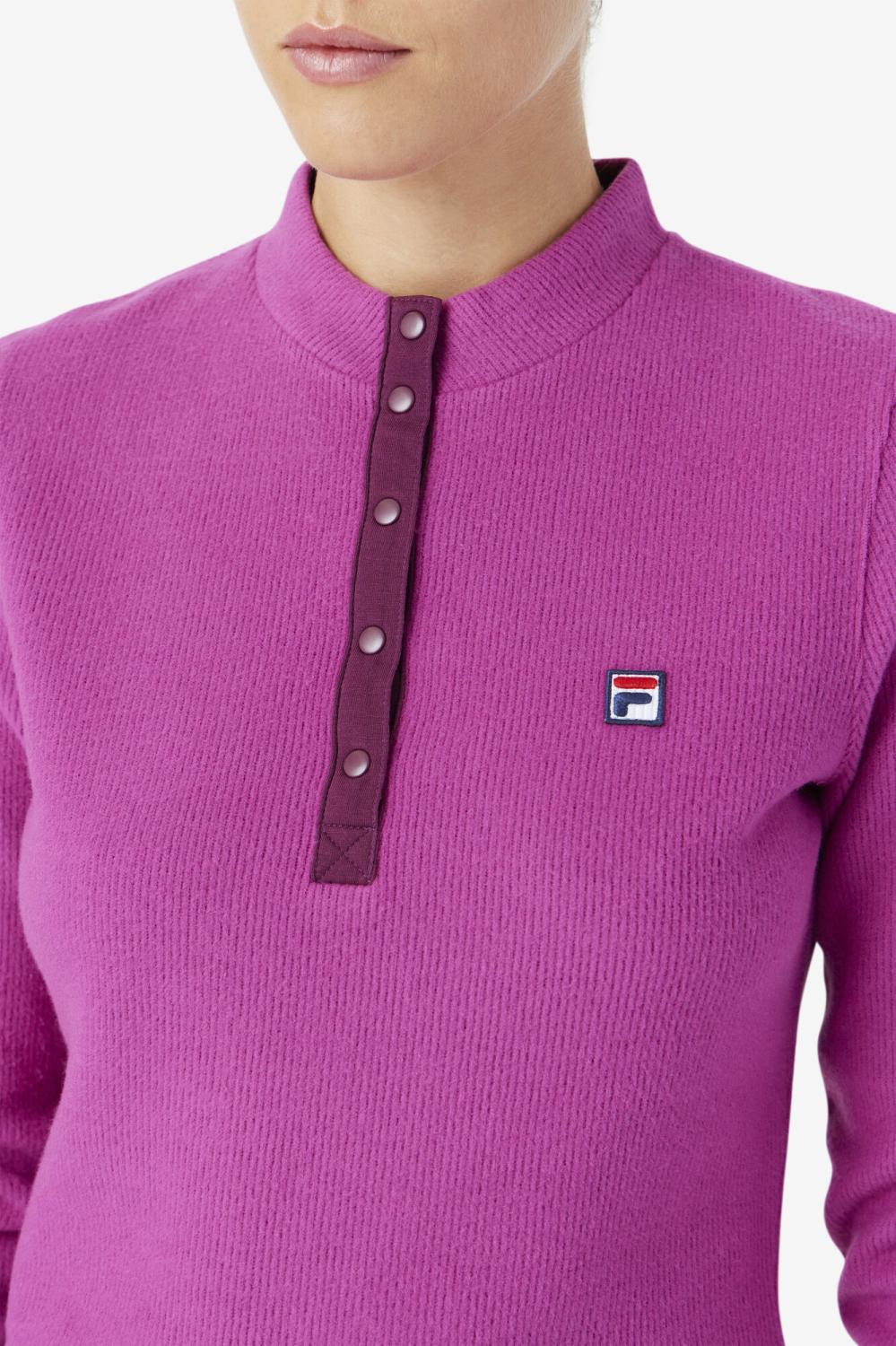 Women Tops &amp; T-Shirts | FILA Josie Half Zip Top 561 BATON ROUGE / POTPOURRI