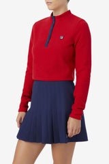 Women Tops &amp; T-Shirts | FILA Josie Half Zip Top 640 FILA RED