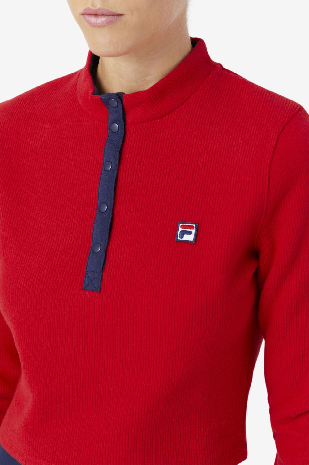 Women Tops &amp; T-Shirts | FILA Josie Half Zip Top 640 FILA RED
