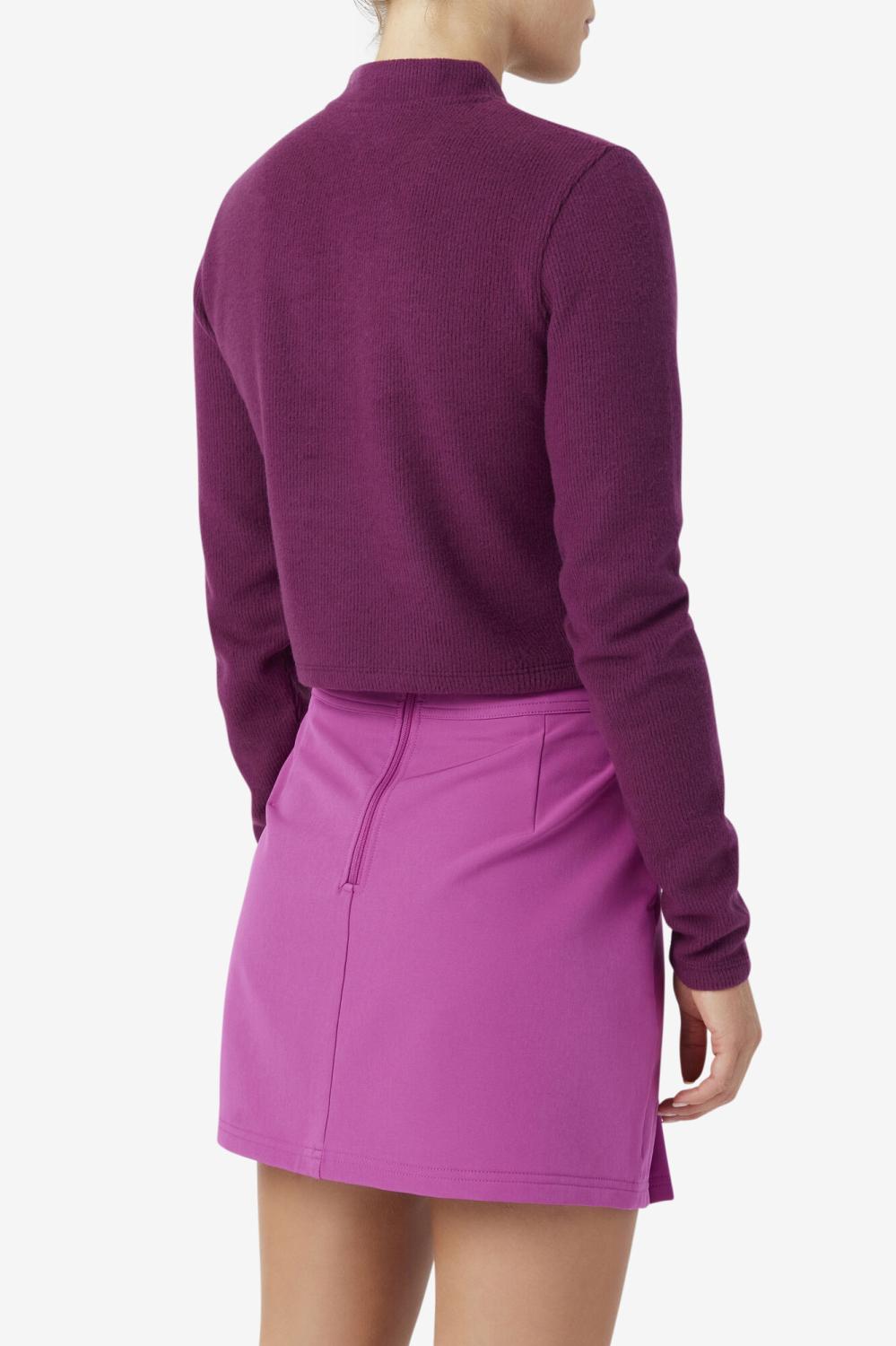 Women Tops &amp; T-Shirts | FILA Josie Half Zip Top 894 GRAPE WINE / BATON ROUGE