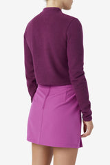 Women Tops &amp; T-Shirts | FILA Josie Half Zip Top 894 GRAPE WINE / BATON ROUGE