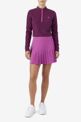 Women Tops &amp; T-Shirts | FILA Josie Half Zip Top 894 GRAPE WINE / BATON ROUGE