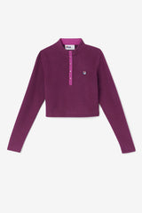 Women Tops &amp; T-Shirts | FILA Josie Half Zip Top 894 GRAPE WINE / BATON ROUGE